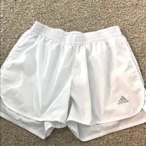 Adidas White Track Shorts